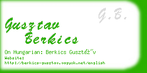 gusztav berkics business card